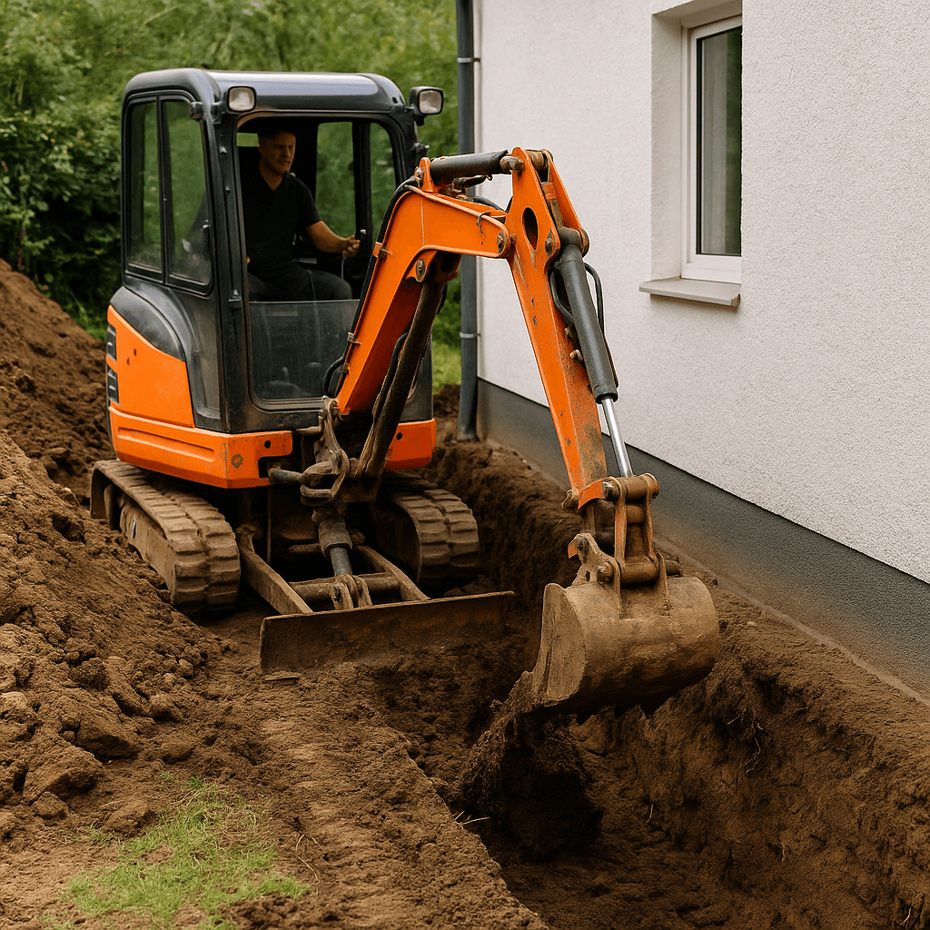 Baggerarbeiten und Aushub im Odenwald – präzise Erdarbeiten